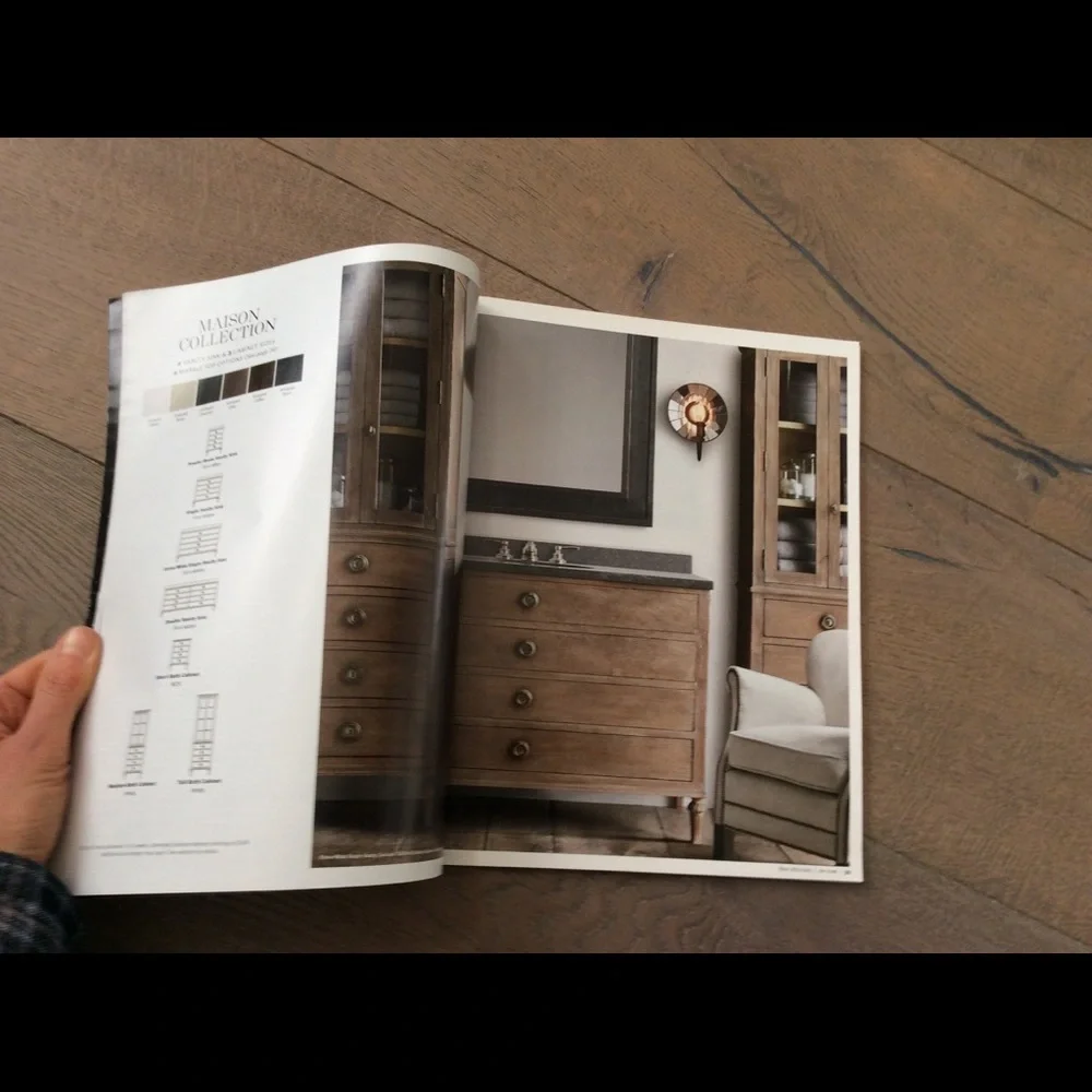RH restoration hardware catalog table look book